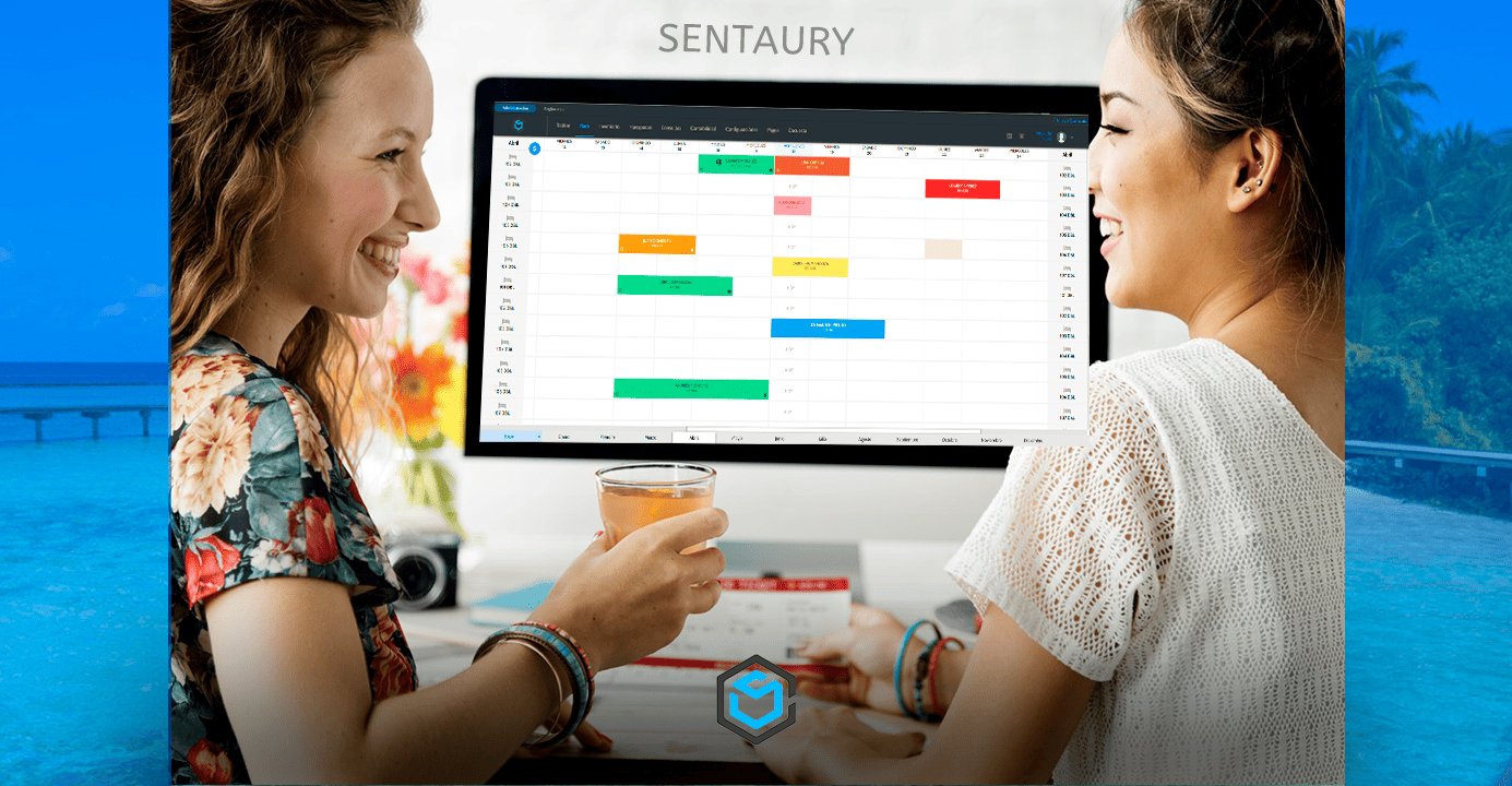 Un equipo hotelero recibiendo capacitación en el uso del software.