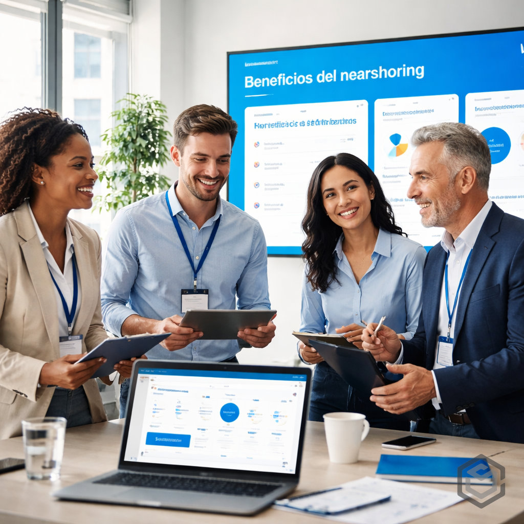 Equipo hotelero analizando el nearshoring para hotelería mexicana