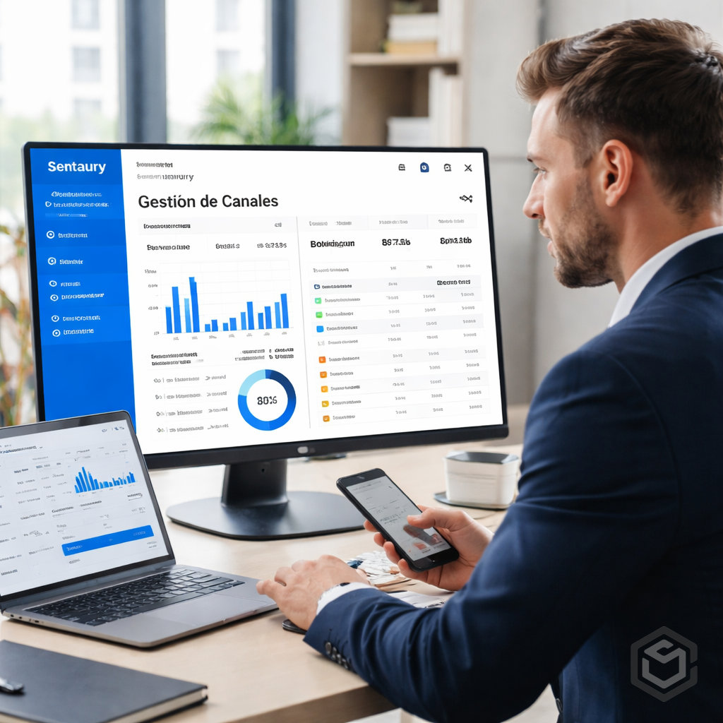 Gerente hotelero aplicando estrategias para vender habitaciones